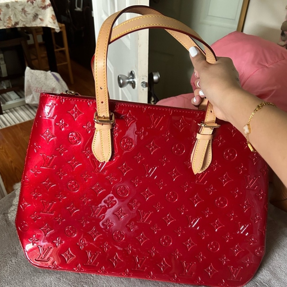 LV red bag